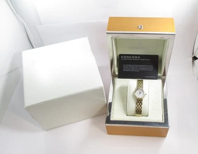 Reloj Pulsera Concord Les Palais Años 90 Oro 14K Cuadrante Madreperla Cuarzo Suizo Foto 1 de 4