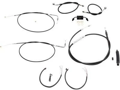 Kit completo de cable de manillar y línea de freno LA Choppers - negro LA-8211KT2-16B Foto 1 de 3