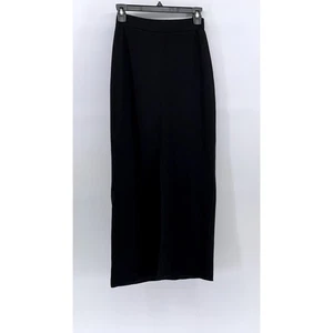 CLUB MONACO Damen schwarz gerippt hoch geschnitten Pull-On gerade Midirock GR. XS - Bild 1 von 10