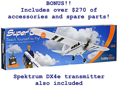 RARE! HobbyZone Super Cub HBZ7400 w/DX4e & accessories & TONS of parts! (Read) - Image 1 of 4