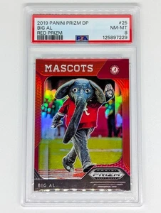 Panini Prizm Draft Picks 2019 Red Prizm #25 Big Al PSA 8 Alabama Crimson Tide - Imagen 1 de 2