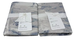 Pottery Barn Euro Shams Set – Jardin Toile Blue Pair of 2 – New with Tag No Seal - Picture 1 of 4