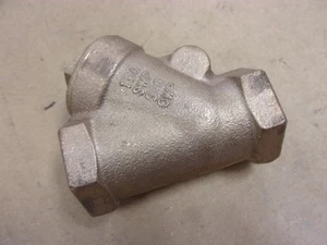 Valvola di ritegno bronzo 3/4" NPT disco teflon oscillazione modello Y tubo 150 SWP 300 CWP PSI - Foto 1 di 9