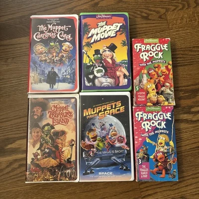 The Muppet Movie Treasure Island  Space Jim Henson Video VHS Lot Fraggle Rock - Image 1 of 4