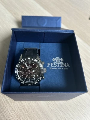 FESTINA F20515/2 Gents Chronograph S/Steel Case Ceramic Bezel Silicone Strap - Image 1 of 4