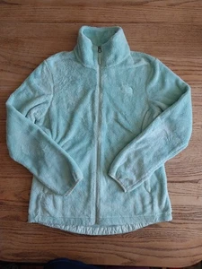 The North Face Osito Fleece Jacket Womens Sz M Sky Mint Green Fuzzy Full Zip - Picture 1 of 8