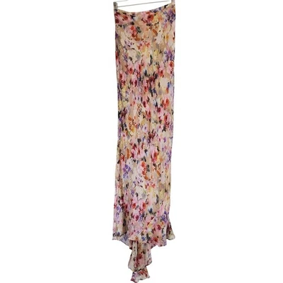 Vestido Colección J Crew Mujer 0 Seda Maxi Floral Sin Mangas Etéreo Romántico Fluido Foto 1 de 4