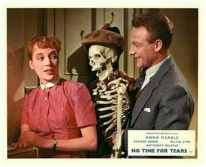 No Time For Tears Original Lobby Card Sylvia Syms 1957 skeleton 