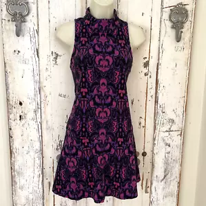 Free People Amelia Mini Size Small Purple Pink Black Wool Blend Sleeveless Dress - Picture 1 of 11