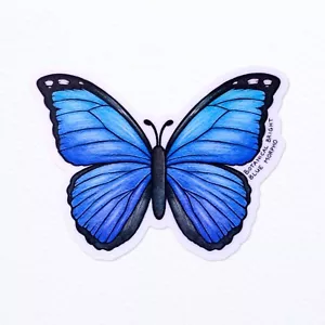 Pegatina Mariposa Morpho Azul - Vinilo Impermeable - Imagen 1 de 2