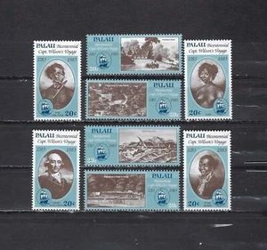 PALAU , USA ,1983, BICENT, CAPT. WILSONS VOYAGE , SET OF 8 STAMPS , MNH , CV$5 - Picture 1 of 1