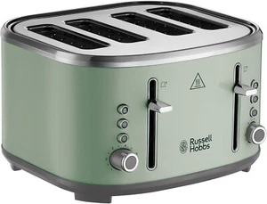 Russell Hobbs Stylevia Sage 4 Slice Toaster - Wide Slot Sage Green Toaster 26294 - Picture 1 of 6