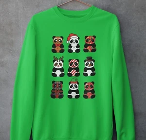 Panda Bear Ugly Christmas Sweater Animal Lover Shirt Funny Christmas Sweatshirt - Picture 1 of 12