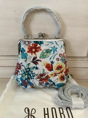 NWT HOBO Alba Crossbody Botanic Print Leather RP $178 Kiss Lock Frame - Image 1 of 4