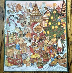 Vintage Michael Hague Santa Bear Advent Calendar Whimsical Kitsch Christmas - Picture 1 of 4