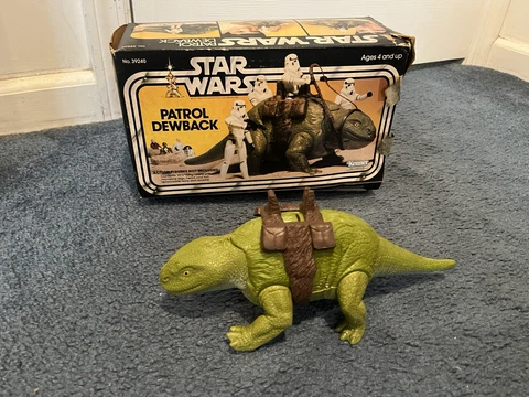 Vintage Kenner Patrol Dewback With Box Cover