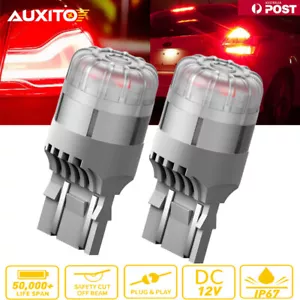 2X 7443 LED 7440 Blinking Flashing Tail Brake Parking Light Warning Bulbs - Picture 1 of 8
