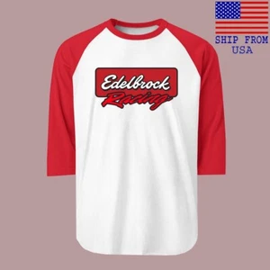 Edelbrock Racing Men's Raglan Red Size S-2XL - Picture 1 of 1