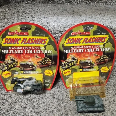 2 intermitentes sónicos Majorette vehículo antiaéreo y tanque fundido a presión no funciona 1 suelto Foto 1 de 4