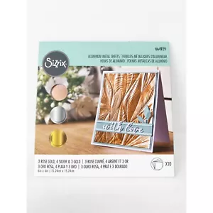 Sizzix Aluminum Metal Sheets Gold, Rose Gold & Silver for Cold Foiling 664929 - Picture 1 of 8