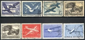 Austria 1950/68 PA n. A54+A56+A57+A59+A59A+A61+A62+A65 usati (l830) - Picture 1 of 1