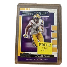 2021 Contenders Draft Picks Football School Colors Ja’Marr Chase #5