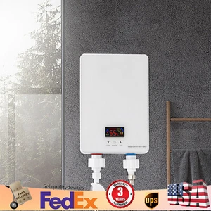 6000W Electric Tankless On Demand House Shower Sink Instant Hot Water Heater NEW - Picture 1 of 11