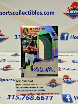 2017 PANINI SPECTRA MACK HOLLINS RADIANT ROOKIES PATCH AUTO 297/299 - Image 1 of 3