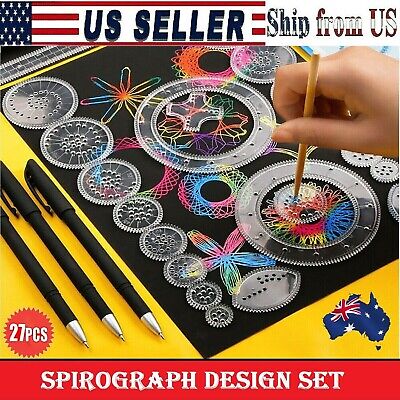 27 Piece Original Spirograph Design Set Tin Draw Drawing Kids Art Craft Create • 9.99$