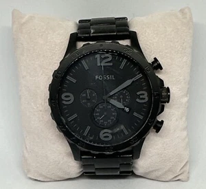 Fossil JR1523 Men's Black Stainless Steel Analog Dial Chronograph Watch HME355 - Picture 1 of 11