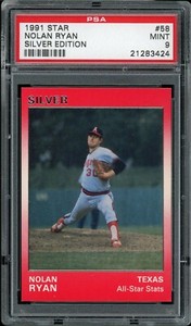 1991 Star Silver Edition Baseball #58 Nolan Ryan PSA 9