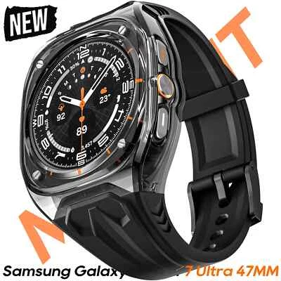 Mod Kit Strap+Case for Samsung Galaxy Watch 7 Ultra 47mm Sports Silicone Band