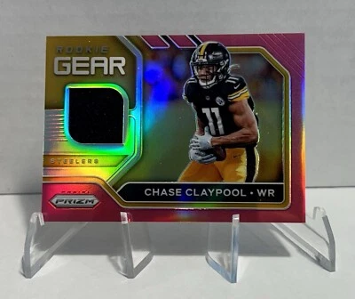 2020 PINK PRIZM CHASE CLAYPOOL ROOKIE GEAR PATCH #25 - Image 1 of 2