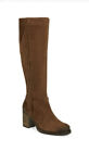 Bos. &amp; Co Houston Suede Knee High Boots Tan Size 38 / 7 - 7.5  Fringe Waterproof