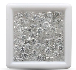 Lote CVD suelto diamante cultivado en laboratorio 2,30 mm redondo de D a F- diamante certificado IF - Imagen 1 de 8