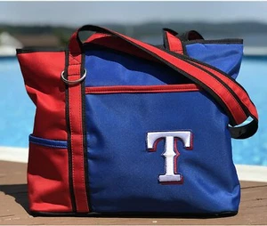 Borsa da baseball Texas Rangers MLB con logo ricamato nuova - Foto 1 di 2