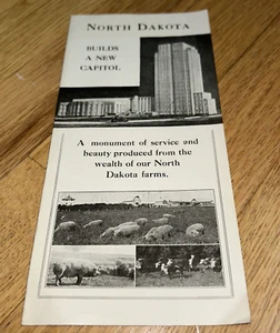 1930's NORTH DAKOTA BUILDS A NEW CAPITOL Brochure - Greater North Dakota Assoc. - Picture 1 of 8