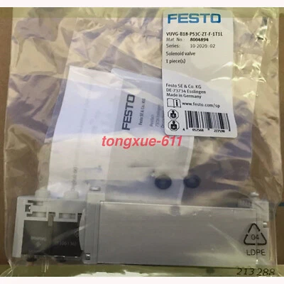 New Festo VUVG-B18-P53C-ZT-F-1T1L solenoid valve Via FedEx or DHL - Image 1 of 2