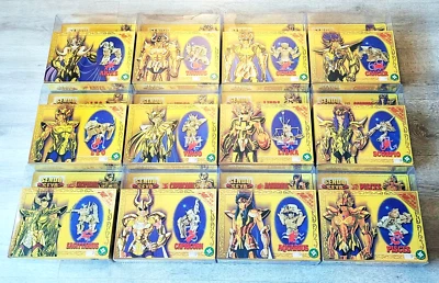 Saint Seiya Vintage Lot 12 Gold Sendo Seya 24K Neuf Scellé Boites Parfaites Rare - Photo 1/4