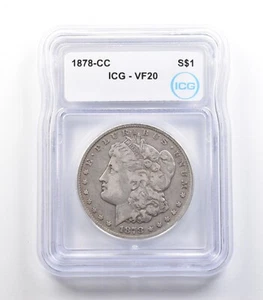 1878-CC Morgan Silver Dollar VF20 ICG *2264 - Picture 1 of 3