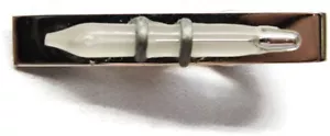 Termómetro oscilante de 1 1/2" clip de corbata de cuello vintage tono plateado - Imagen 1 de 9