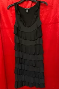 Inc. International Concepts Dress Size Small Sleeveless Black w/ layered Ruffles - Picture 1 of 6