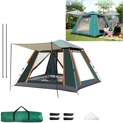 Impermeable Automático 4-5 Personas Exterior Instantáneo PopUp Tienda Camping Senderismo Toldo Foto 1 de 4
