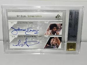 Auténticas firmas dobles SP Julius Erving & Amare Stoudemire BGS 9 2003-04 como nuevas - Imagen 1 de 4