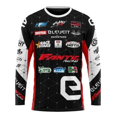 Camisetas Fantic Enduro Dirt Bike Motocross Manga Larga Carreras Off-Road MTB Foto 1 de 4