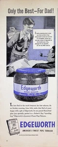 VINTAGE 1940er Jahre Druckanzeige ~ Edgeworth Amerikas feinstes fertiges geriebenes Rohr Tabak - Bild 1 von 1