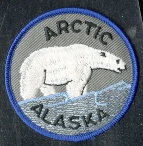 Vintage Embroidered Patch ARCTIC ALASKA POLAR BEAR GLACIER 3" NOS - Picture 1 of 2