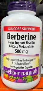 Webber Naturals Berberine 500 mg, 180 Vegetarian Capsules - Picture 1 of 2
