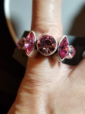 Кольцо PILGRIM SKANDERBORG, DENMARK с подлинным кристаллом металлическое основание размер 6 - Изображение 1 из 4