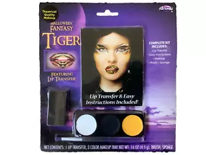 Kit Trucco Tigre Halloween Costume Bonus Trasferimento Labbra Leopardo Leone Gatto Cougar - Foto 1 di 2